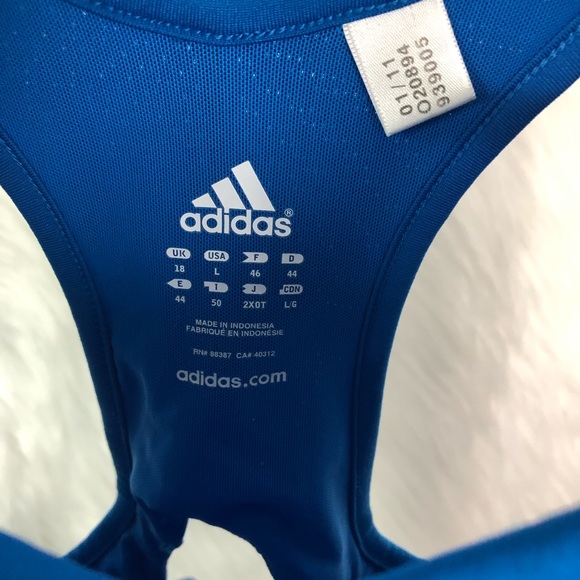 Adidas womens large blue training active racerback - Picture 4 of 4